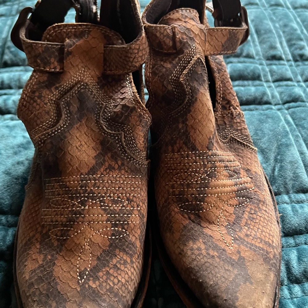 Liberty Black Python Print Bootie. - image 1